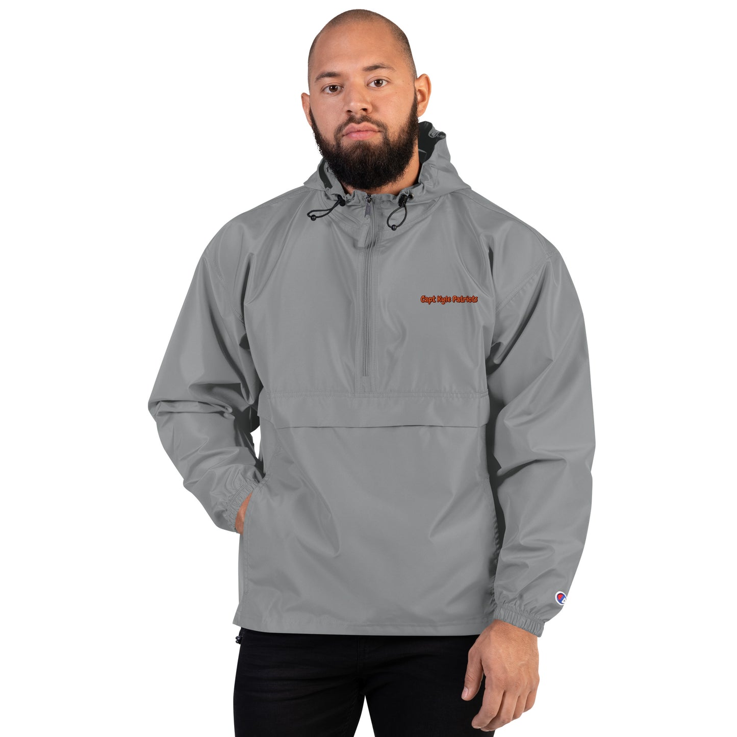 Capt Kyle Patriots Embroidered Champion Packable Jacket