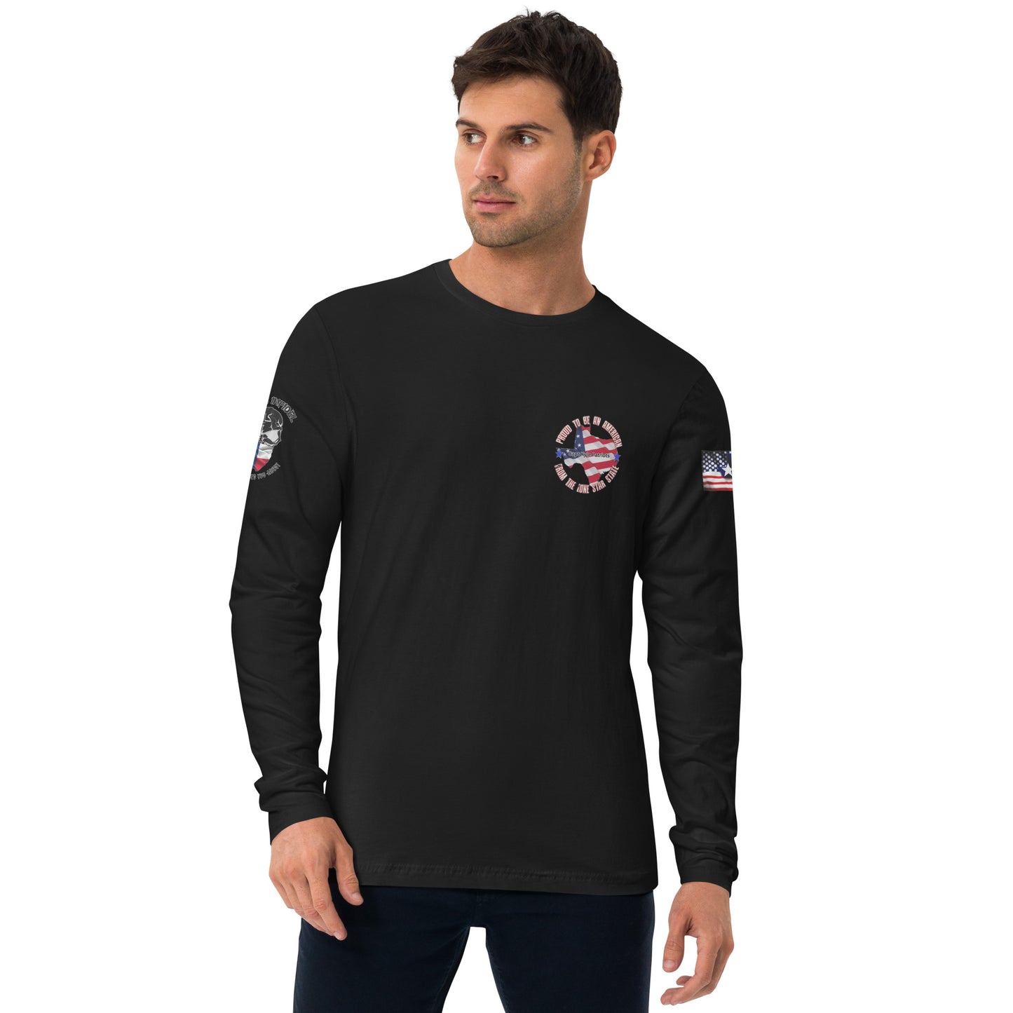 Capt Kyle Patriots Truck Talk Texas touch / Long Sleeve Fitted Crew