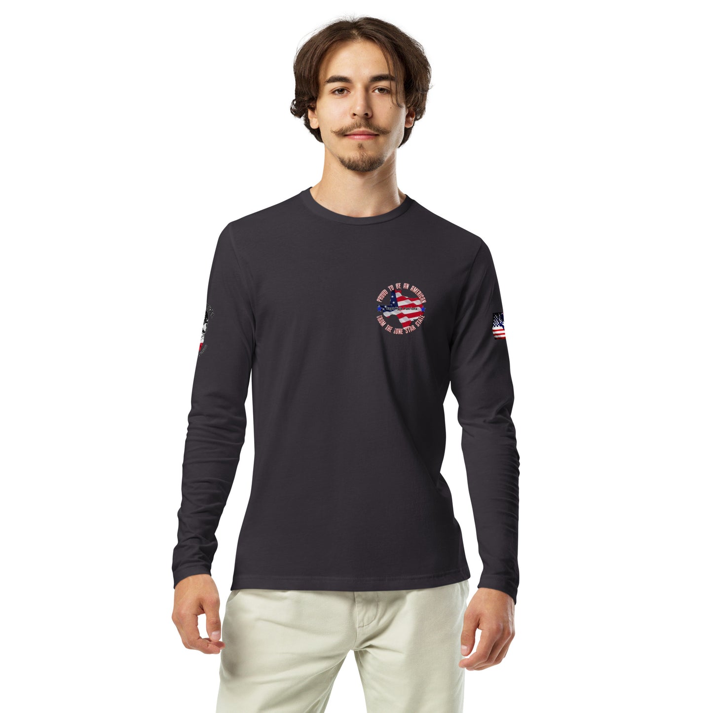 Capt Kyle Patriots Truck Talk Texas touch / Long Sleeve Fitted Crew