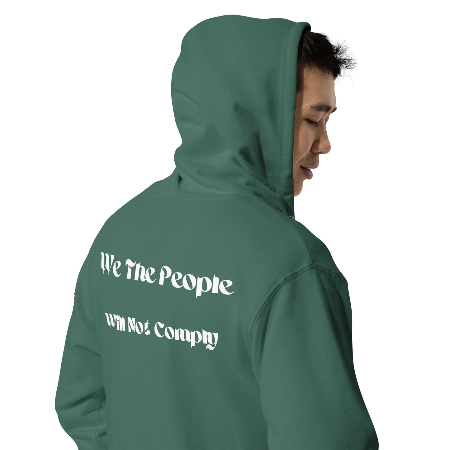 Capt Kyle Patriots We The People Will Not Comply  Fleece Zip up Hoodie