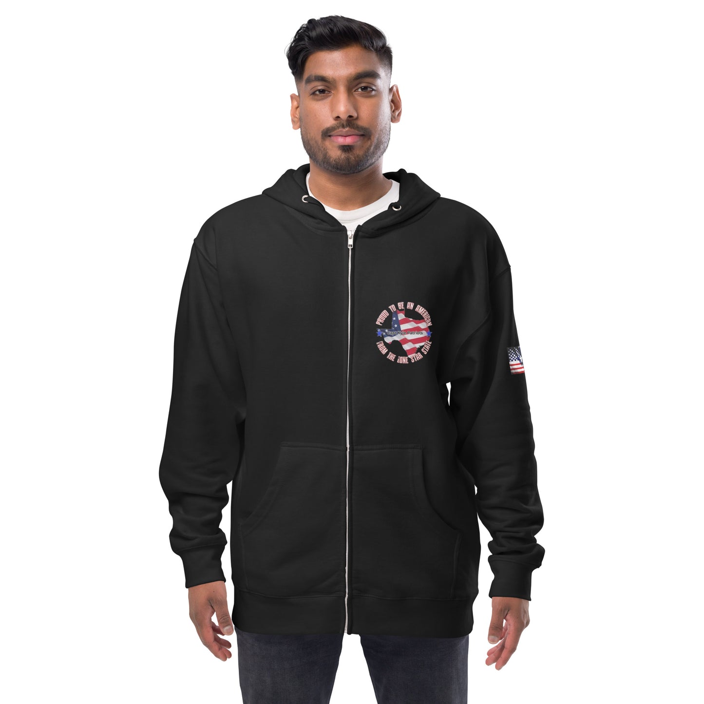 Capt Kyle Patriots We The People Will Not Comply  Fleece Zip up Hoodie