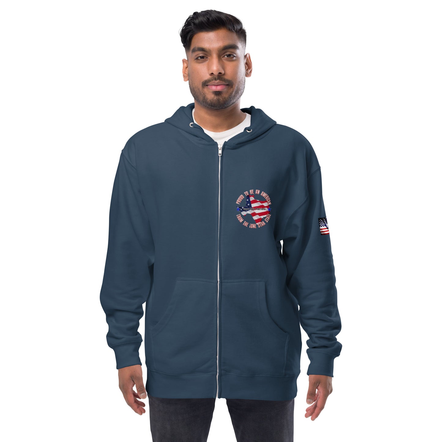 Capt Kyle Patriots We The People Will Not Comply  Fleece Zip up Hoodie