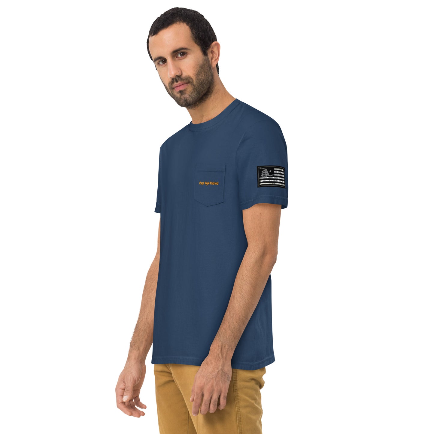 Capt Kyle Patriots Pepe We The People / Men's garment-dyed pocket t-shirt