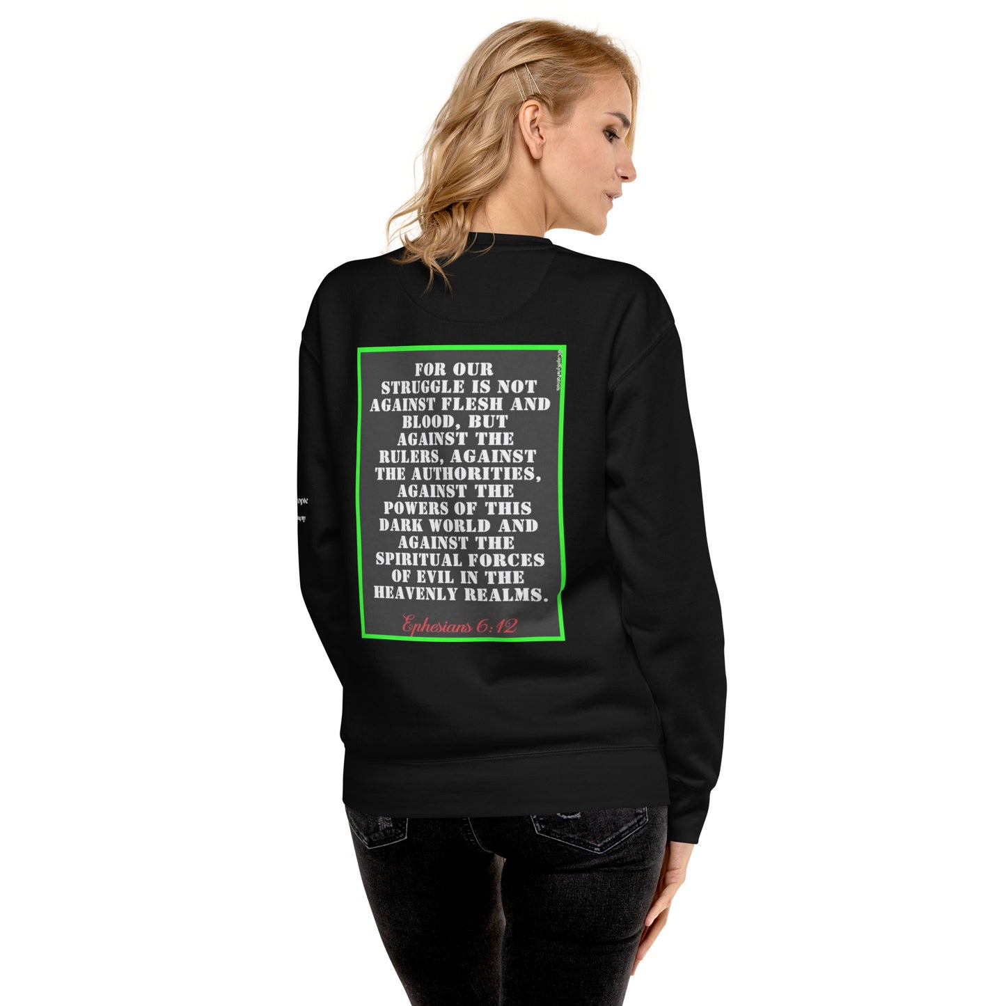 Capt Kyle Patriots Ephesians 6:12 Premium Sweatshirt