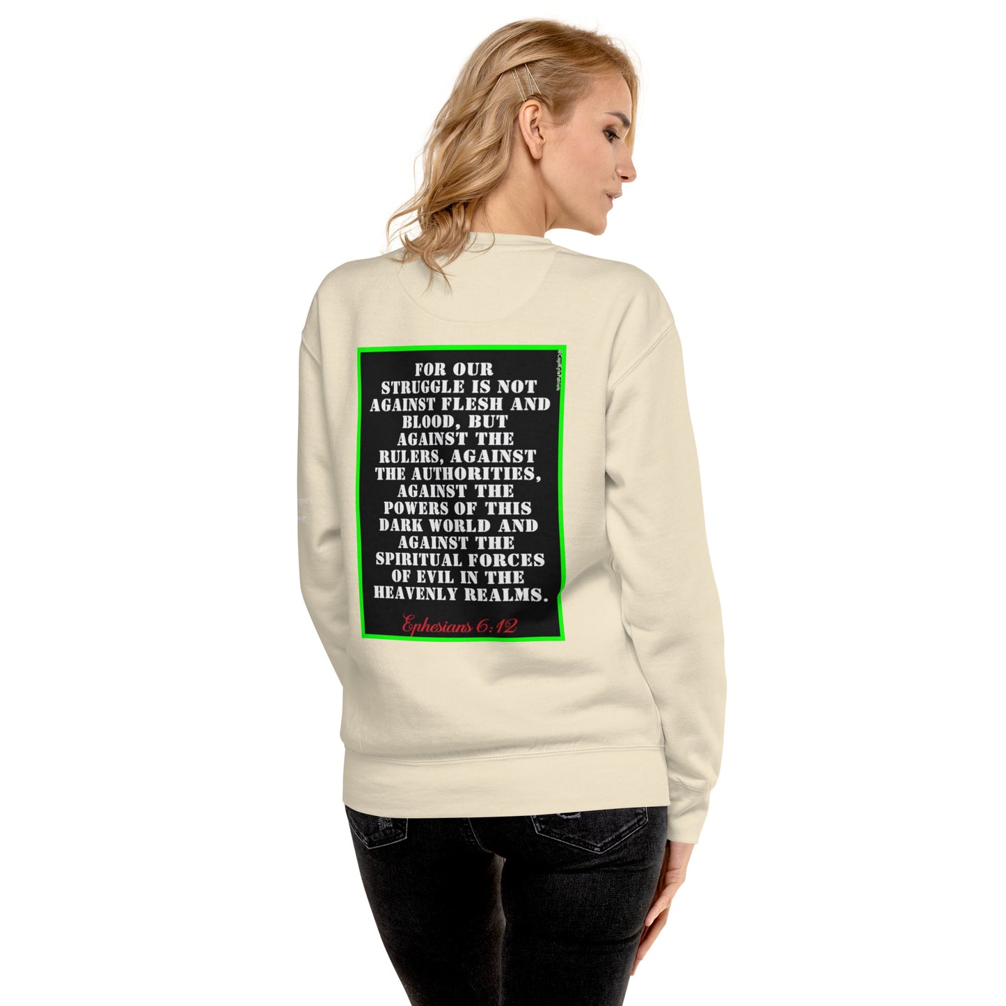 Capt Kyle Patriots Ephesians 6:12 Premium Sweatshirt