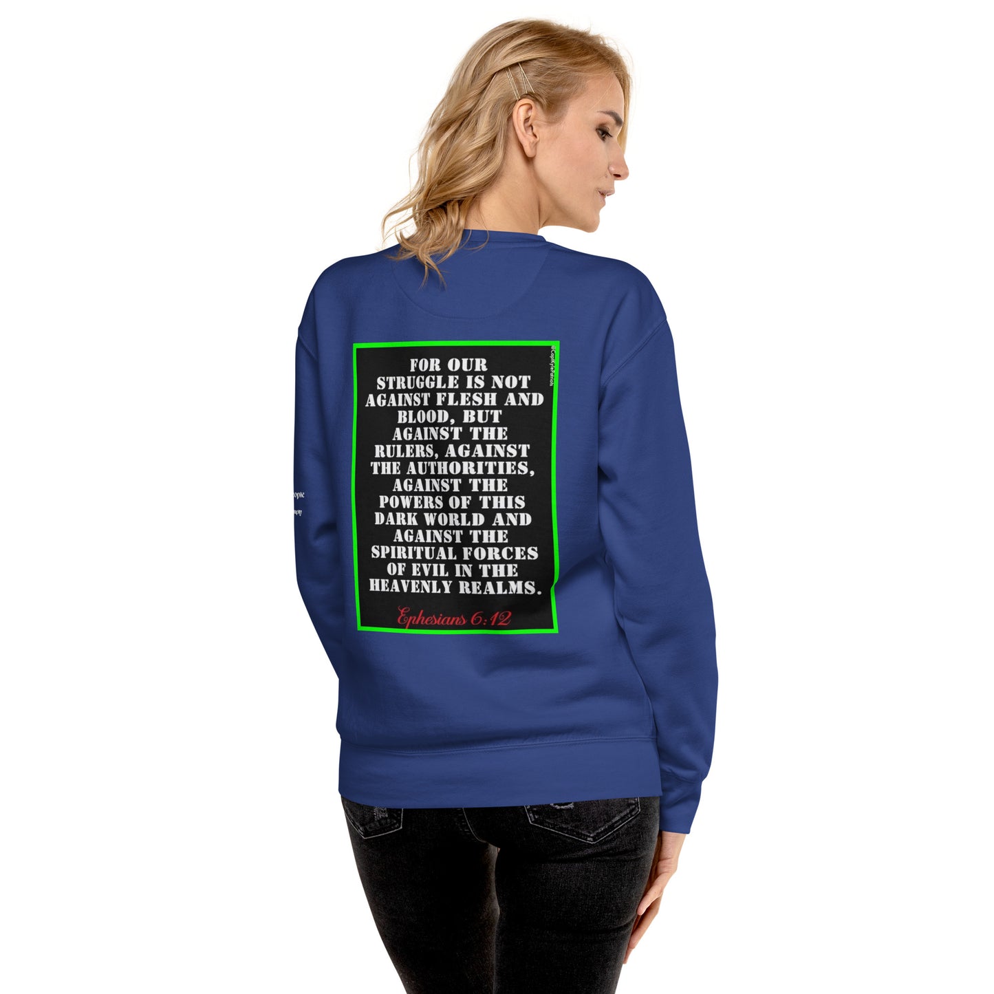 Capt Kyle Patriots Ephesians 6:12 Premium Sweatshirt